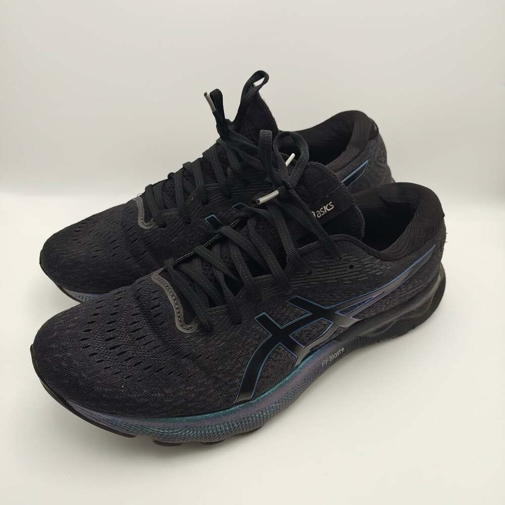 ASICS Gel-Nimbus 24 Size 12 Platinum Black Iridescent Running Shoes